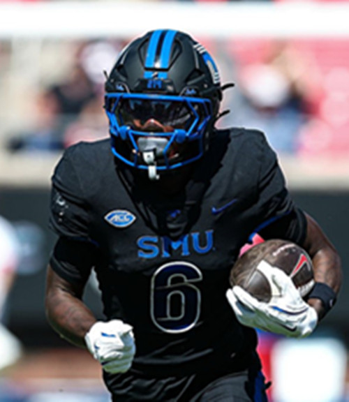 SMU Mustangs #6 Chris Johnson Jr. 2025 Black Football Game Jersey