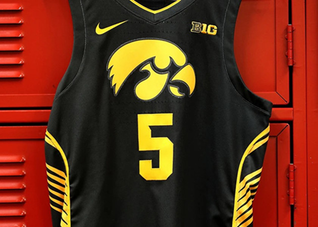 Iowa Hawkeyes Custom Nike 2025-26 Black Printing Away College Basketball Game Jersey