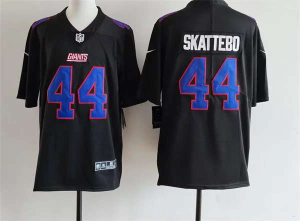 Men's New York Giants #44 Cam Skattebo Carbon Black Fashion Limited Jersey