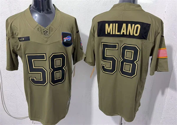 Mens Buffalo Bills #58 Matt Milano Nike 2025 Salute to Service Limited Jersey - Olive