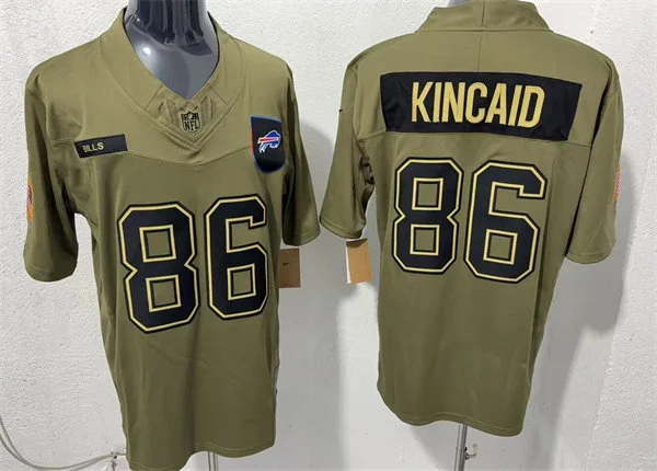 Mens Buffalo Bills #86 Dalton Kincaid Nike 2025 Salute to Service Limited Jersey - Olive