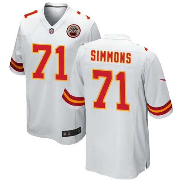 Men's Kansas City Chiefs #71 Josh Simmons Nike White Vapor F.U.S.E. Limited Jersey