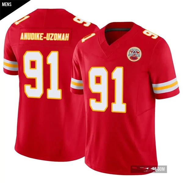 Men's Kansas City Chiefs #91 Felix Anudike-Uzomah Nike Red Vapor F.U.S.E. Limited Jersey