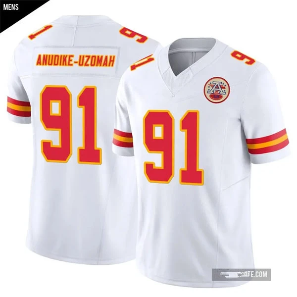 Men's Kansas City Chiefs #91 Felix Anudike-Uzomah Nike White Vapor F.U.S.E. Limited Jersey
