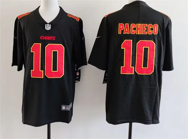 Men's Kansas City Chiefs #10 Isiah Pacheco Carbon Black Fashion Limited Jersey
