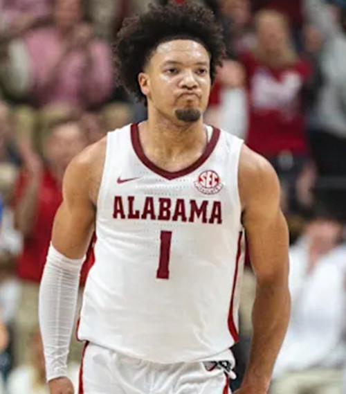 Alabama Crimson Tide #1 Jalil Bethea Nike White College Basketball Game Jersey