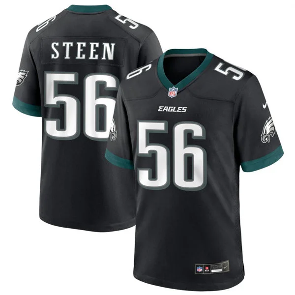 Mens Philadelphia Eagles #56 Tyler Steen Nike Black Alternate F.U.S.E. Vapor Limited Jersey