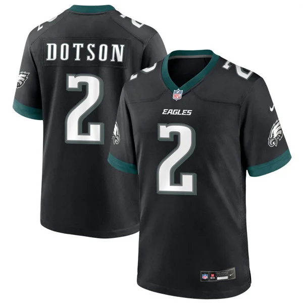 Mens Philadelphia Eagles #2 Jahan Dotson Nike Black Alternate F.U.S.E. Vapor Limited Jersey