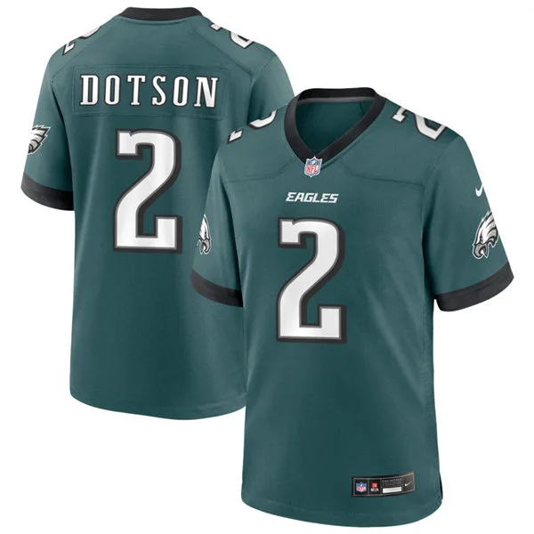Mens Philadelphia Eagles #2 Jahan Dotson Nike Midnight Green F.U.S.E. Vapor Limited Jersey