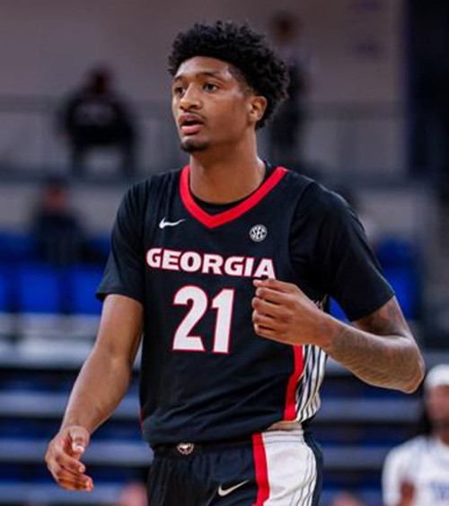 Georgia Bulldogs #21 Jake Wilkins 2025 Black College Basketball Game Jersey