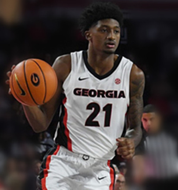 Georgia Bulldogs #21 Jake Wilkins 2025 White College Basketball Game Jersey