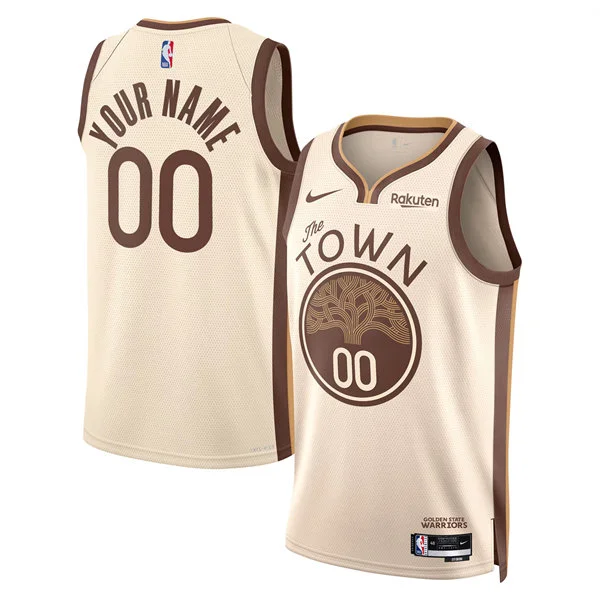 Golden State Warriors Custom 2025-26 Tan City Edition Swingman Jersey