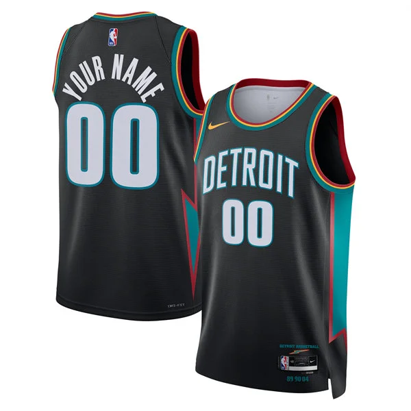 Detroit Pistons Custom Charcoal 2025-26 City Edition Swingman Jersey