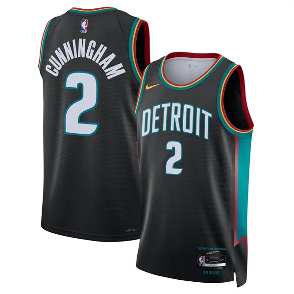 Mens Detroit Pistons #2 Cade Cunningham Charcoal 2025-26 City Edition Swingman Jersey