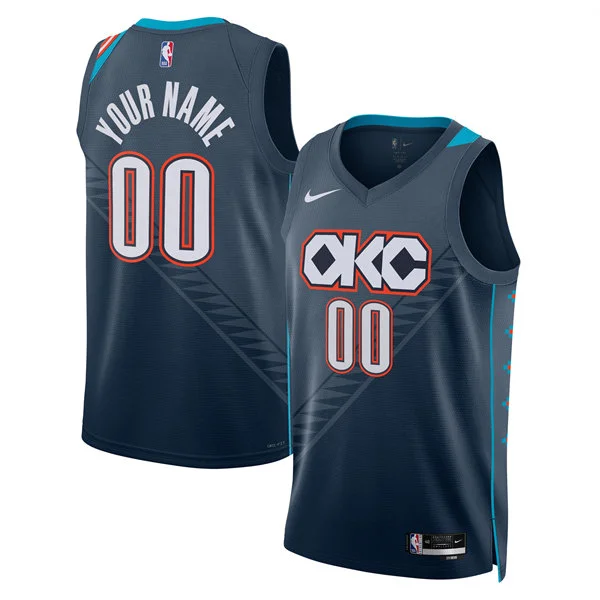 Oklahoma City Thunder Custom Navy 2025-26 City Edition Swingman Jersey