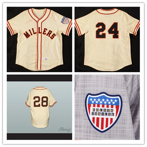 Minneapolis Millers Custom  1951 Vintage Cream Baseball Jersey 
