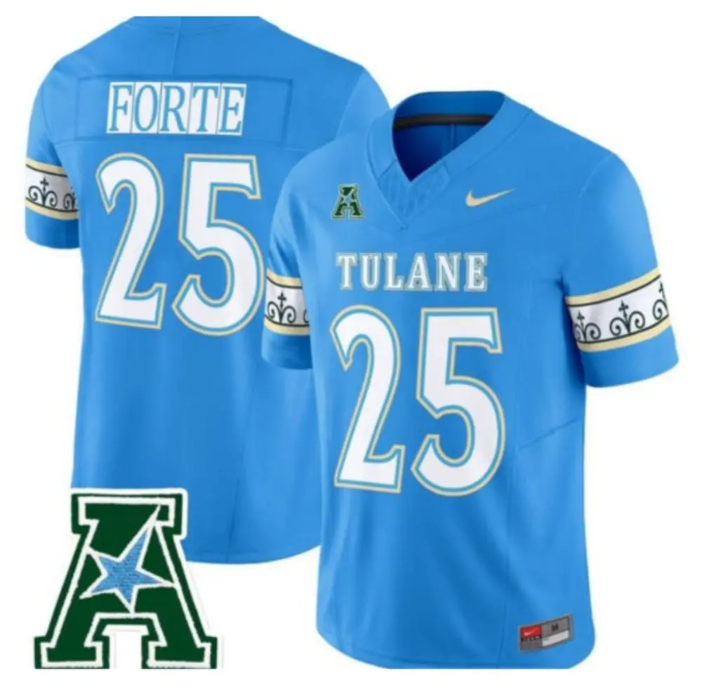 Tulane Green Wave #25 Matt Forte Blue 2025 City Edition Football Jersey