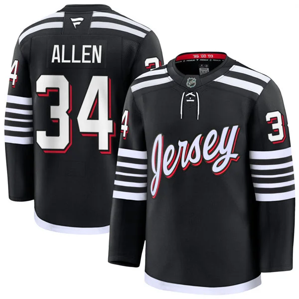 Mens New Jersey Devils #34 Jake Allen Fanatics Black Alternate Premium Jersey