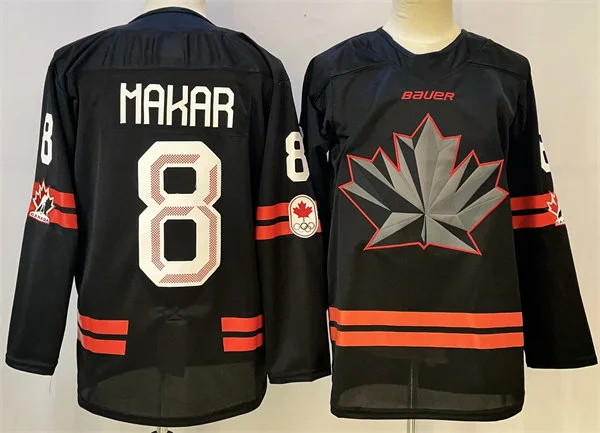 Men's Canada #8 Cale Makar 2026 Canada Olympic Hockey Black