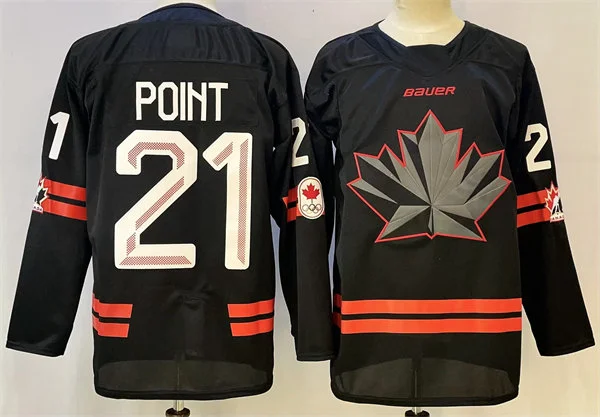 Men's Canada #21 Brayden Point 2026 Canada Olympic Hockey Black