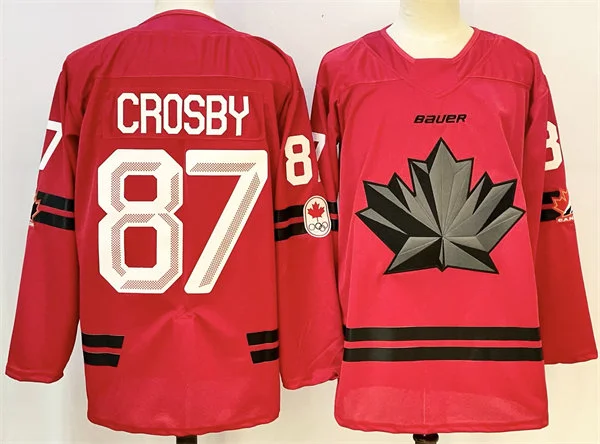 Men's Canada #87 Sidney Crosby 2026 Canada Olympic Hockey Red
