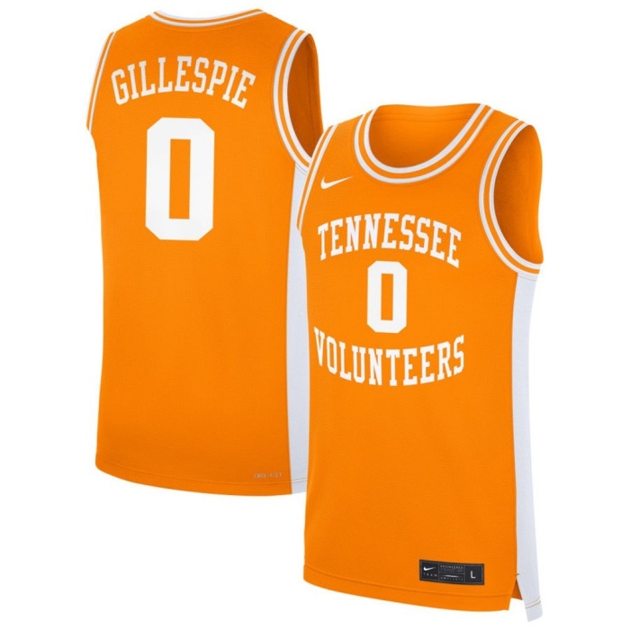 Tennessee Volunteers #0 Ja'Kobi Gillespie Nike 2024-25 Orange College Basketball Game Jersey