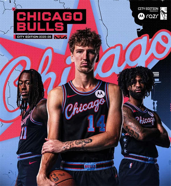 Chicago Bulls Custom Black 2025-26 City Edition Jersey