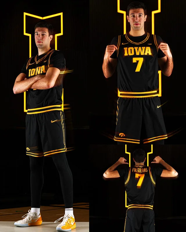 Iowa Hawkeyes Custom Nike 2026 Black Basketball Game Jersey