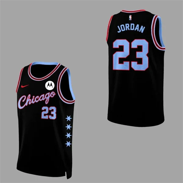Mens Chicago Bulls #23 Michael Jordan Black 2025-26 City Edition Jersey