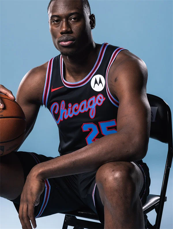 Mens Chicago Bulls #25 Jalen Smith Black 2025-26 City Edition Jersey