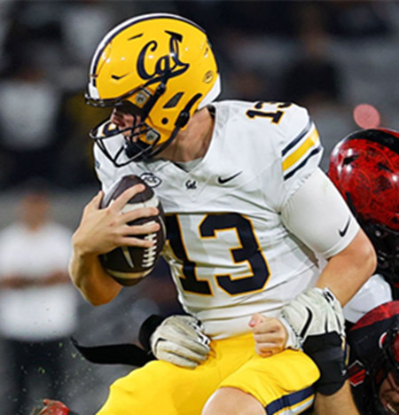 California Golden Bears #13 Devin Brown 2024 ACC White Football Game Jersey