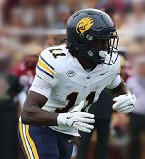 California Golden Bears #11 LJ Johnson Jr  2024 ACC White Football Game Jersey