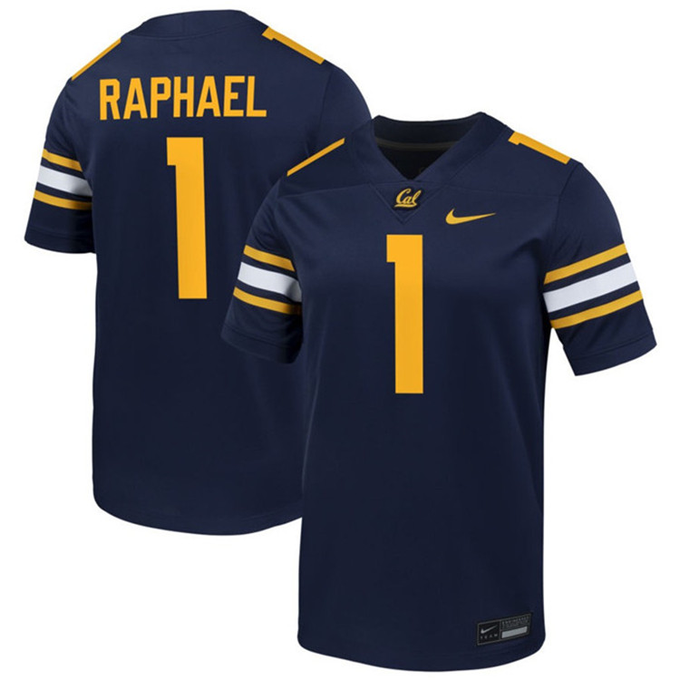 California Golden Bears #1 Kendrick Raphael 2024 ACC Navy Football Game Jersey