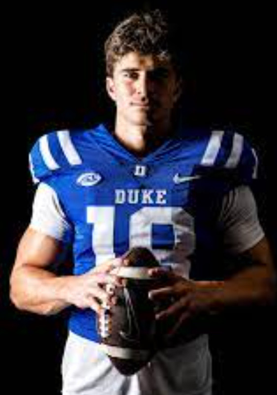 Duke Blue Devils #18 Cooper Barkate 2025 Royal College Football Game Jersey