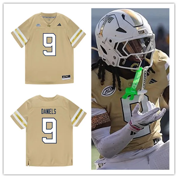 Georgia Tech Yellow Jackets #9 Omar Daniels 2025 Gold Football Game Jersey