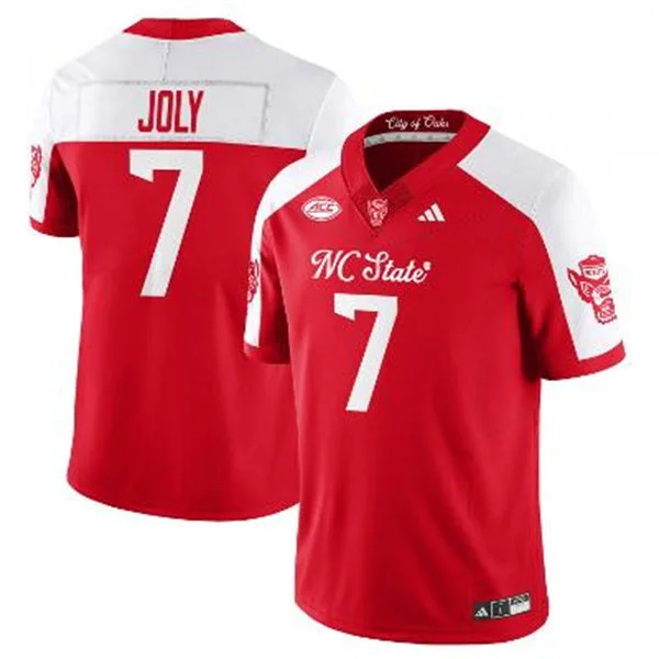 NC State Wolfpack #7 Justin Joly Red White Gratitude Limited Football Jersey
