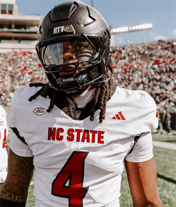 NC State Wolfpack #4 JAYDEN SCOTT 2025 White Football Game Jersey