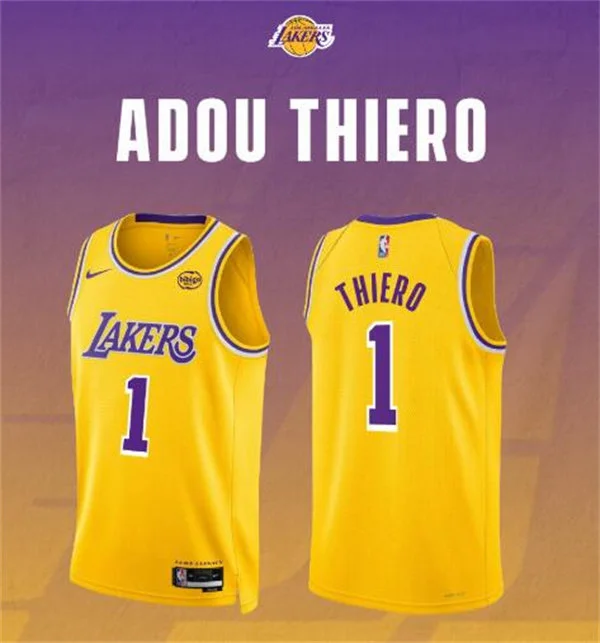 Mens Los Angeles Lakers #36 Marcus Smart Nike Gold Icon Edition Swingman Jersey