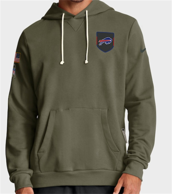 Buffalo Bills Nike Olive 2025 Salute to Service Hoodie Embroidered Quality