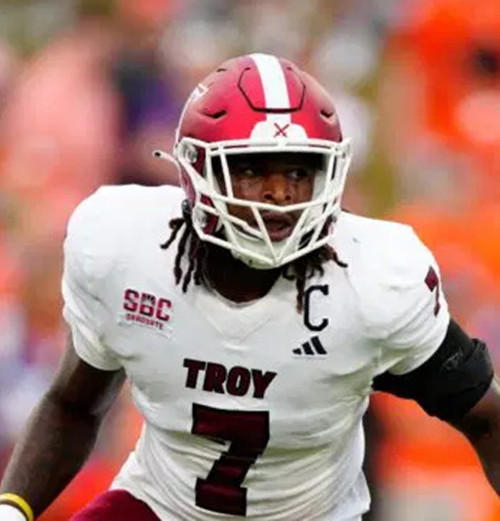 Troy Trojans #7 Rara Thomas Adidas Whitel  Football Game Jersey