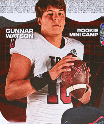 Troy Trojans #10 Tucker Kilcrease Adidas   White Football Game Jersey