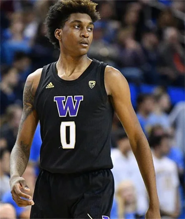 Washington Huskies #0 Jaden McDaniels 2019-20 Black College Basketball Game Jersey