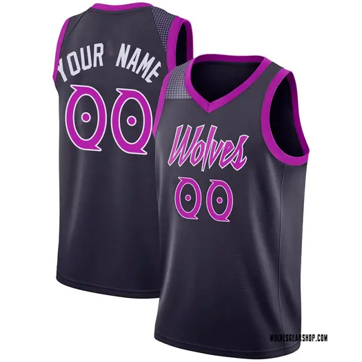 Minnesota Timberwolves Custom 2025-26 Navy Purple City Edition Swingman Jersey