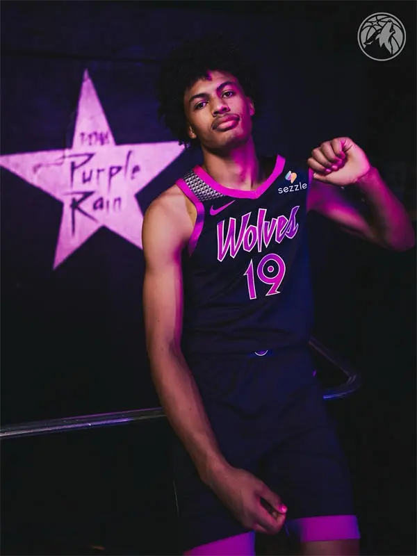 Men's Minnesota Timberwolves #19 Joan Beringer 2025-26 Navy Purple City Edition Swingman Jersey