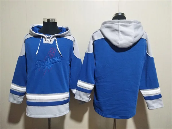 Embroidered Mens Los Angeles Dodgers Blank Pullover Hoodie