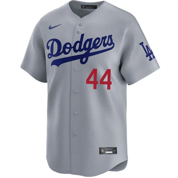 Mens Los Angeles Dodgers #44 Andy Pages Gray Road Limited Player Jersey