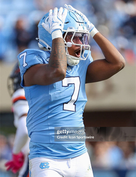 North Carolina Tar Heels #7 Gio Lopez  2025 Blue F.U.S.E. College Football Game Jersey