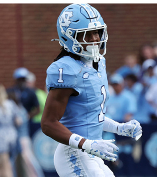 North Carolina Tar Heels #1 Thaddeus Dixon  2025 Blue F.U.S.E. College Football Game Jersey