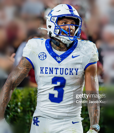 Kentucky Wildcats #3 Seth McGowan 2025 White Football Game Jersey