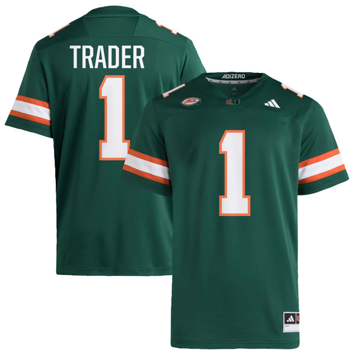 Miami Hurricanes #1 Joshisa Trader  2025 Green  College Football Game Jersey